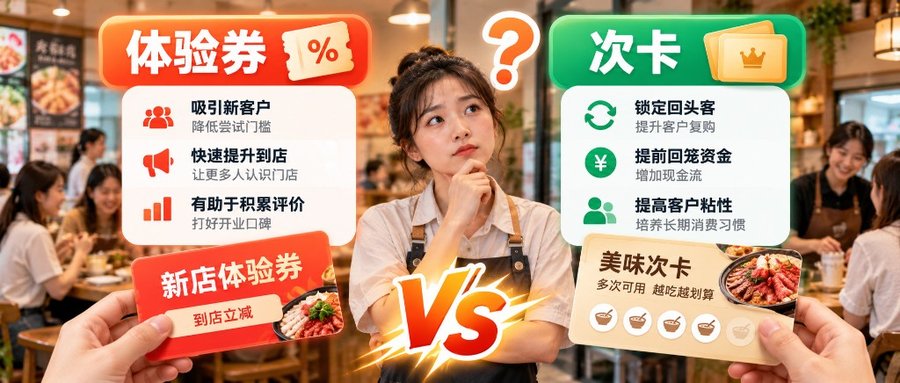 全文步骤总览：先体验券还是先次卡